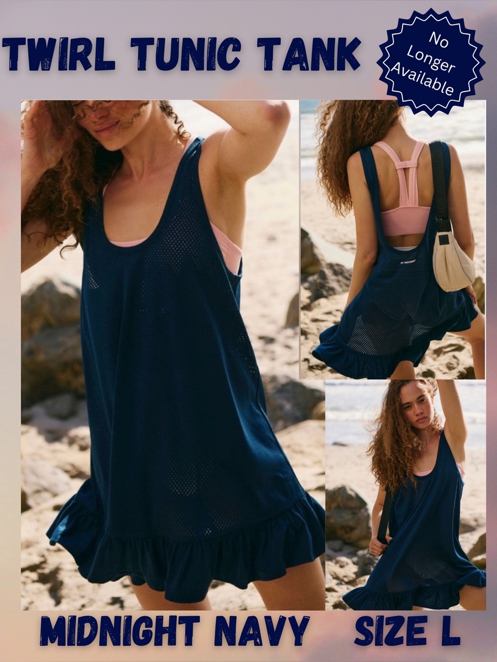 FP Movement x Free People Twirl Tunic Tank - Midnight Navy